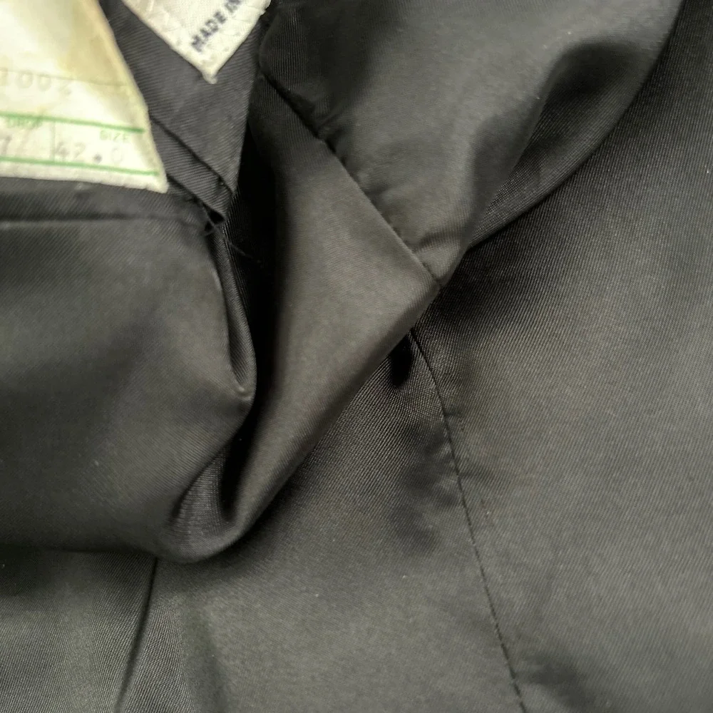 Giorgio Armani Le Collezioni VTG Mens Black Wool Blazer Jacket‎ Made in Italy 42